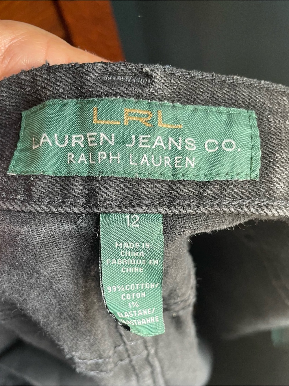 Vintage Ralph Lauren Lauren Jean Co. Black Denim Skirt Women’s Size 12 Y2K - Picture 7 of 9